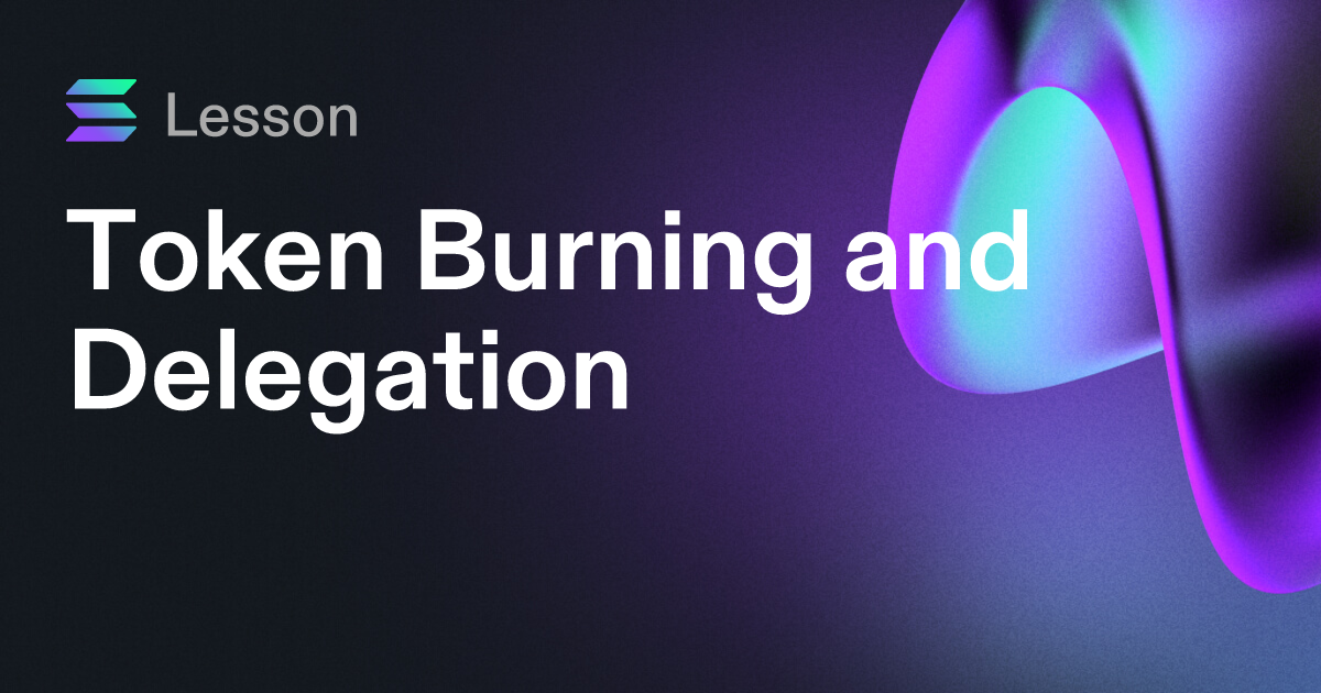 Token burning and Delegation